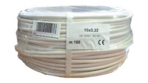 Biztonságtechnikai kábel  (10X0,22)
