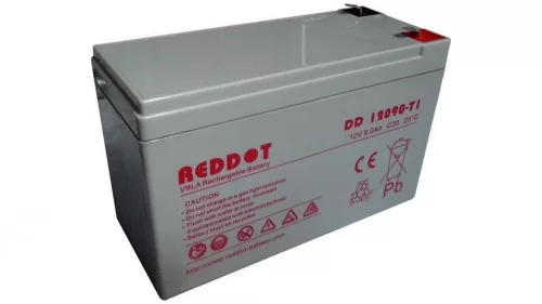 Akkumulátor, REDDOT 12V 9Ah széles sarus (AK12V-9AhREDDOT_T2)