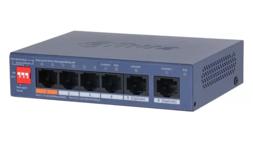 Dahua 6 port menedzselhető POE switch (CS4006-4ET2GT-60)