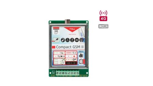 Kontaktusvezérelt átjelző, 4G, 2 bemenet + 2 relé (CompactGSM-II-4G)