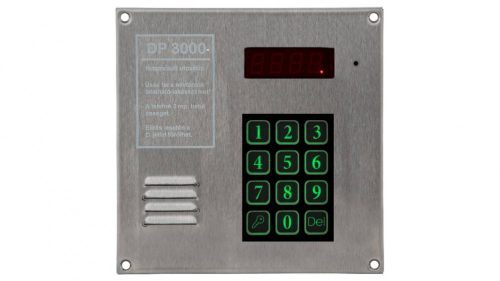 DP3000 Digitális kaputelefon központ beléptetővel, síkmágnesvezérlővel; DP-3000R rendszerhez (DP3000-INOX)