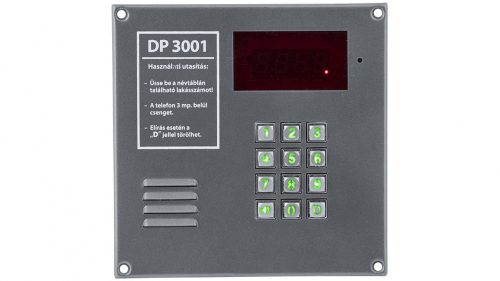 DP3001 Digitális kaputelefon központ nyomógombbal, síkmágnesvezérlővel; DP-3000R rendszerhez (DP3001)