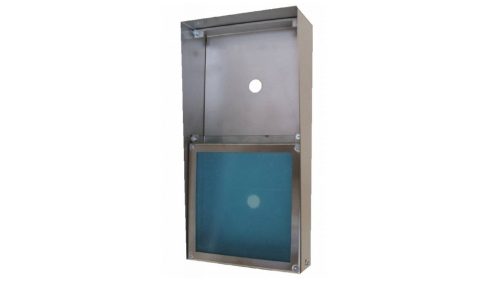 DP3000 központhoz esővédő nagy névtáblával függőleges INOX (DPRS50-VFK-INOX)