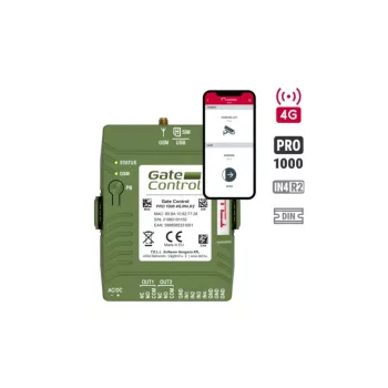   GSM alapú távvezérlő elektromos kapukhoz és sorompókhoz (GateControlPRO1000-4G-DIN-Rail)