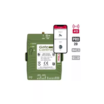   GSM alapú távvezérlő elektromos kapukhoz és sorompókhoz (GateControlPRO20-4G-DIN-Rail)