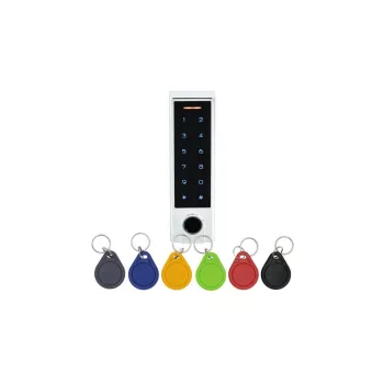  Érintőgombos kültéri, rádiós, ujjlenyomatolvasós RFID kódzár (KIT-CON-RF)