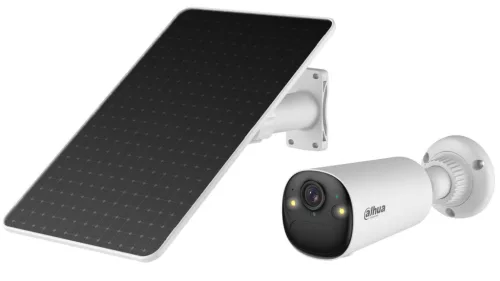 Dahua 4MP fixoptikás csőkamera napelemmel (KIT/BF4CP-0210B-XL/M0508)