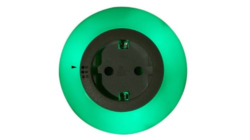 LED éjjeli fény 230Vac aljzattal, 0,8W, 9 LED, 3 állítható szín (LM-34103M)