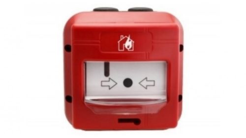 Kézi jelzésadó, címezhető, beépített izolátorral, kültéri kivitel, IP67 védettség (MCPE-AI-IP67-RED)