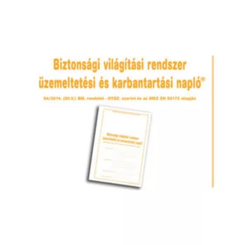 BIZTONSÁGI VILÁGÍTÁSI RENDSZ. KARB. NAPLÓ (NAPLOVIL)