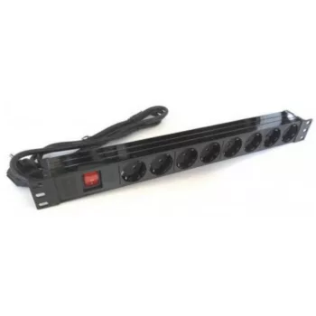 RACK SZEKRÉNYBE ELOSZTÓ 8X230 V 19" 1U (RACKELOSZTO8)