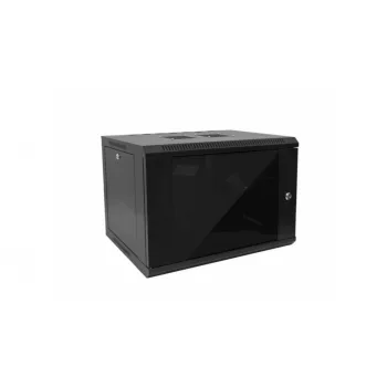   RACK faliszekrény 54X40cm fekete üvegajtós 6U magas (RACKL54X40X6U)