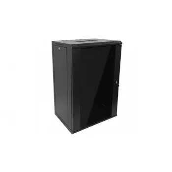   RACK faliszekrény 60X45cm fekete üvegajtós 18U magas (RACKL60X45X18U)