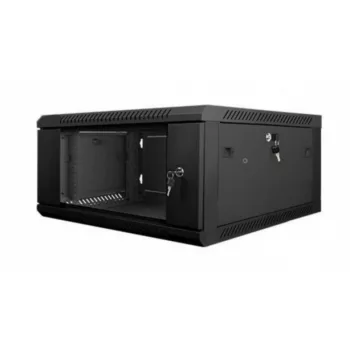   RACK faliszekrény 60X45cm fekete üvegajtós 4U magas (RACKL60X45X4U)