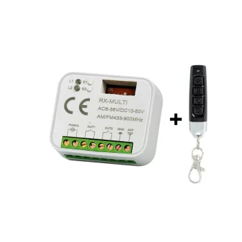   2 csatornás univerzális vevő, Beninca kompatibilis, 433MHz + TX-LINE (RX _MULTI-TX_LINE)
