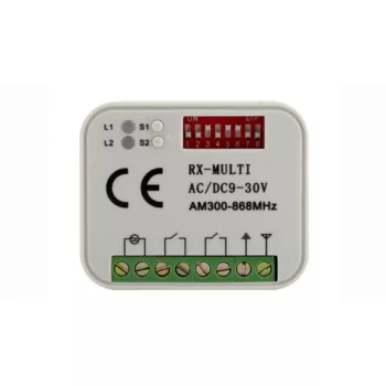   2 csatornás univerzális vevő, Beninca kompatibilis, 433MHz (RX MULTI)