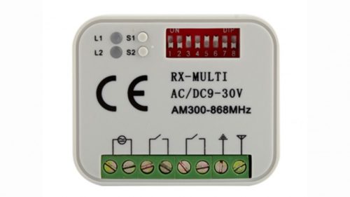 2 csatornás univerzális vevő, Beninca kompatibilis, 433MHz (RX MULTI)