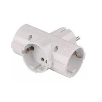 T elosztó 3 aljzattal 90°-ban elfordított (TDF16R)