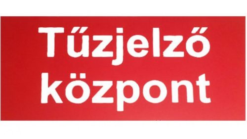 UTÁNVILÁGÍTÓS TÁBLA 200x100  TŰZJELZŐ KÖZPONT (UTÁNVIL.K05a)