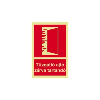  UTÁNVILÁGÍTÓS TÁBLA 150x200 Tűzgátló ajtó (UTÁNVIL.K08b)