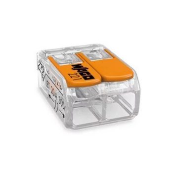   WAGO vezetékösszekötő 2-es új karos csatos kivitel oldható (WAGO2)