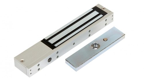 Rátét síkmágnes, 180kg tartóerő, 12/24Vdc, 210x40x21mm, visszajelző LED (ZOA-180)